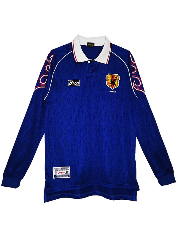 Japan maison maillot à manches longues rétro premier uniforme de football hommes haut de football kit chemise de sport 1998